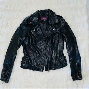 Vigoss Faux Leather Biker Jacket